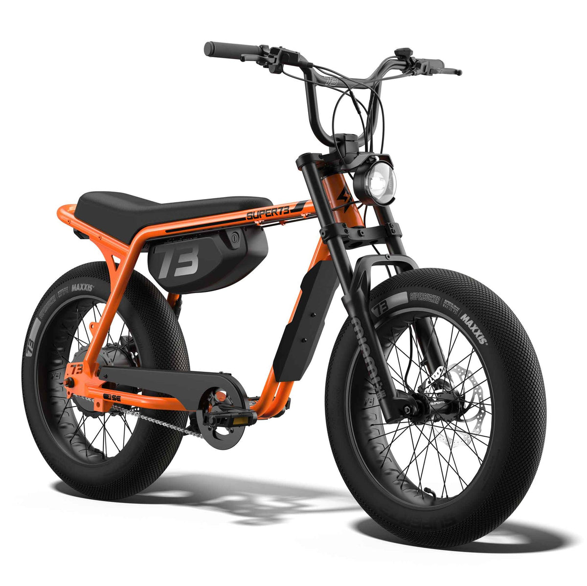 Super73 Z Miami SE electric bike in Astro Orange, front view