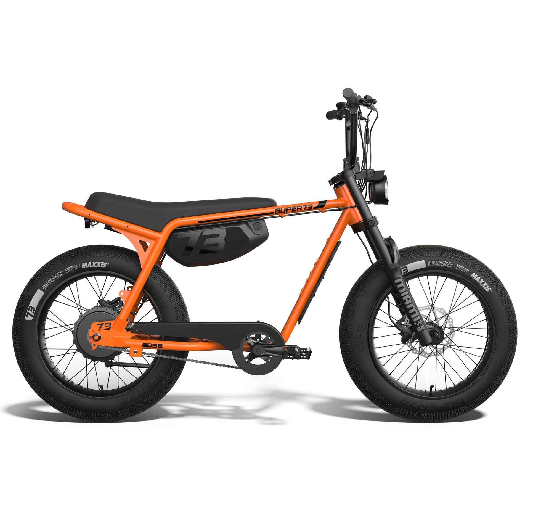Super73 Z Miami SE electric bike in Astro Orange, right side profile