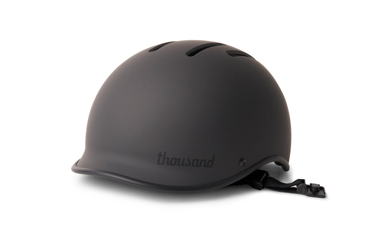 Thousand Heritage 2.0 helmet in Stealth Black, front three-quarter view