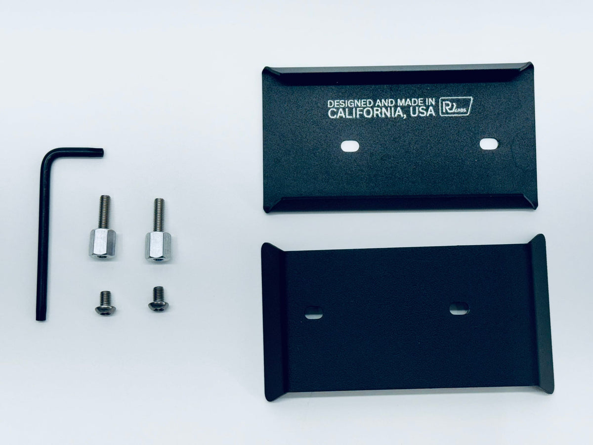 Components of IRV Labs Black Box Air Tag holder. 