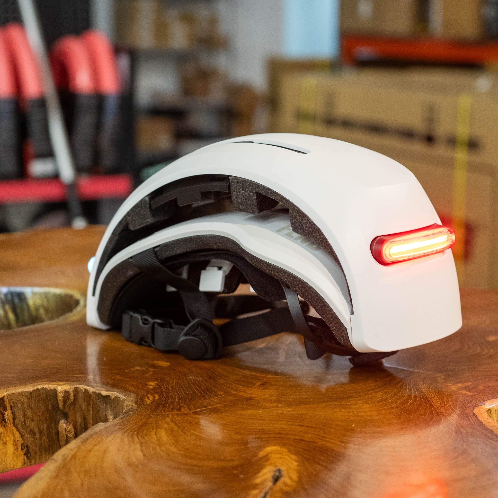 collapsible helmet motorcycle concepts FEND Super + Lights Collapsible Helmet