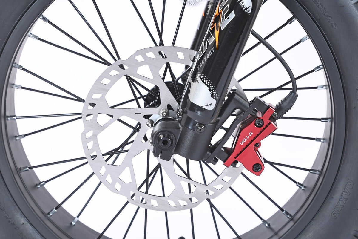 GhostCat F4X front 4-piston hydraulic disc brake detail