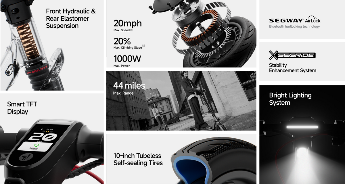 Segway F3 eKickScooter - Perfect Commuter Scooter