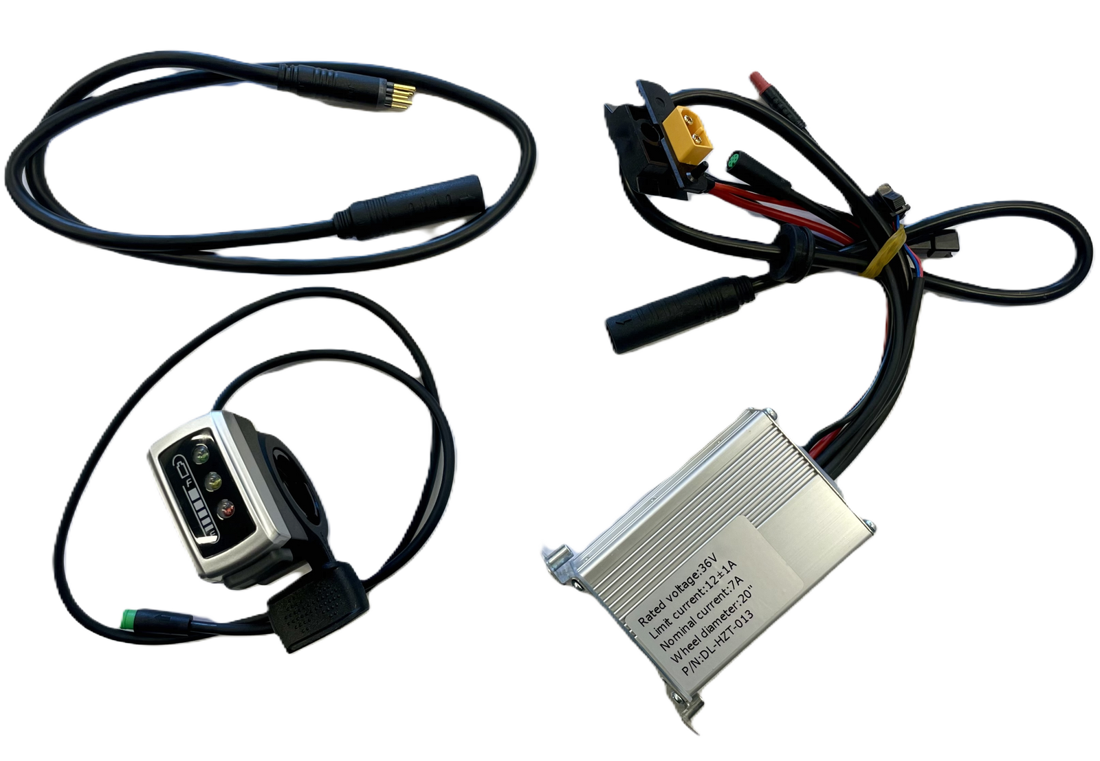 JackRabbit OG 1.0 controller replacement kit with controller, thumb throttle, and cable