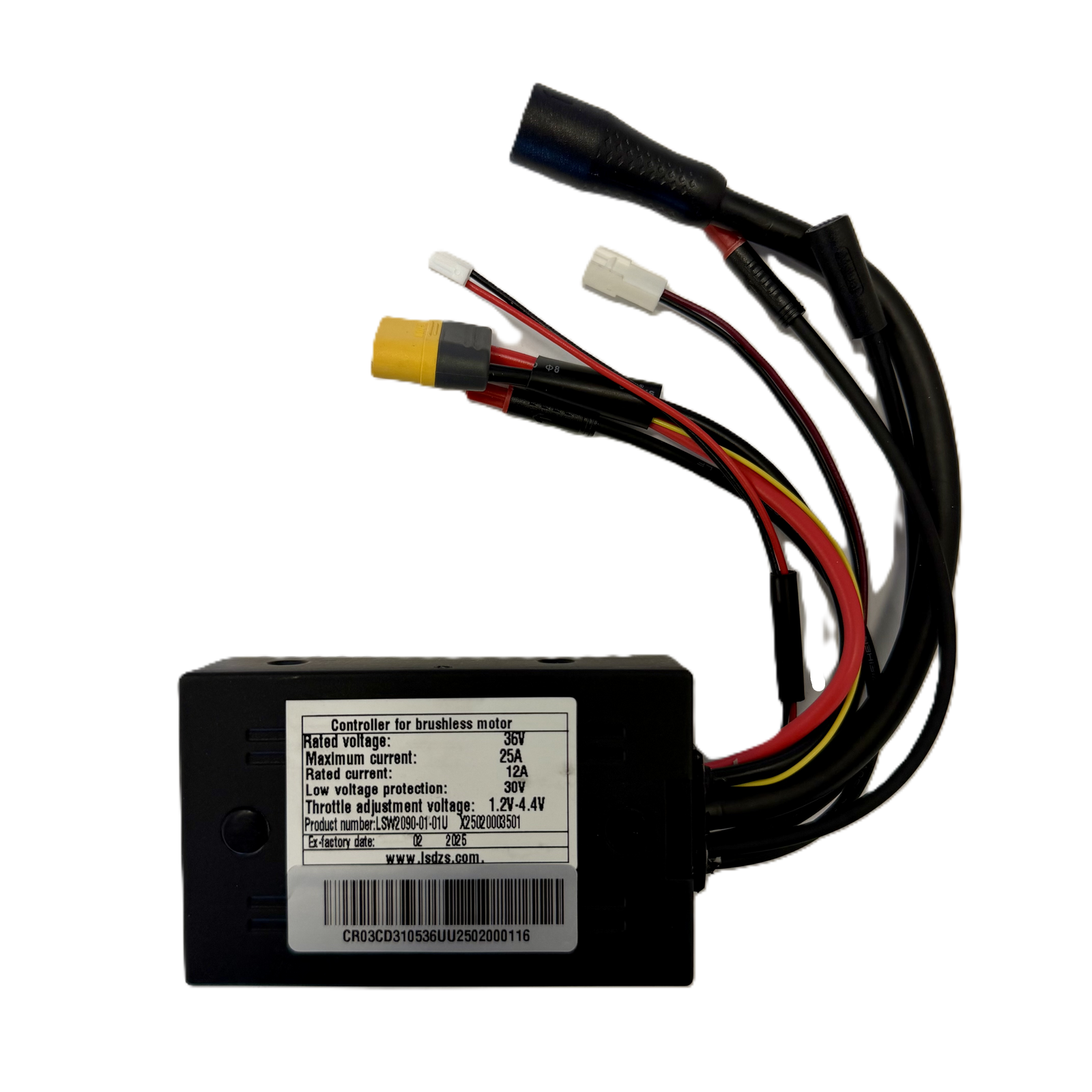 JackRabbit XG Pro 36V brushless motor controller with wiring harness