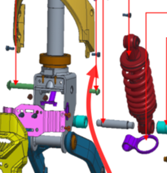 Front Shock Absorber - Segway GT3 Pro