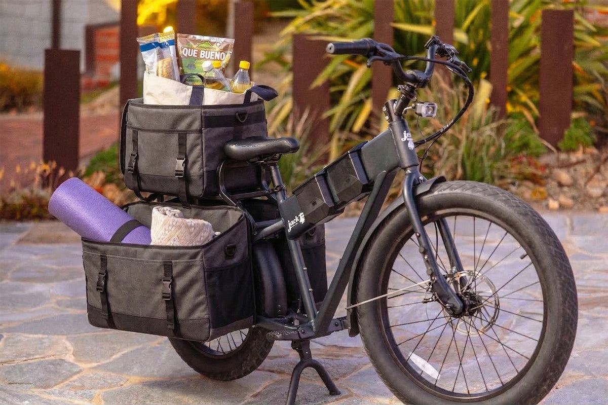 JackRabbit MG Cargo rear rack with bamboo top and side attachment points