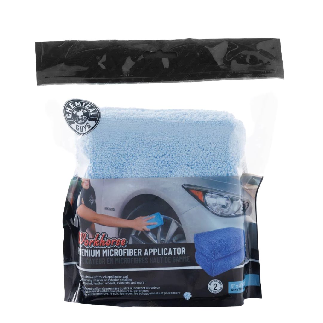 Super73 x Chemical Guys Premium Grade Microfiber Applicators 2-pack in packaging
