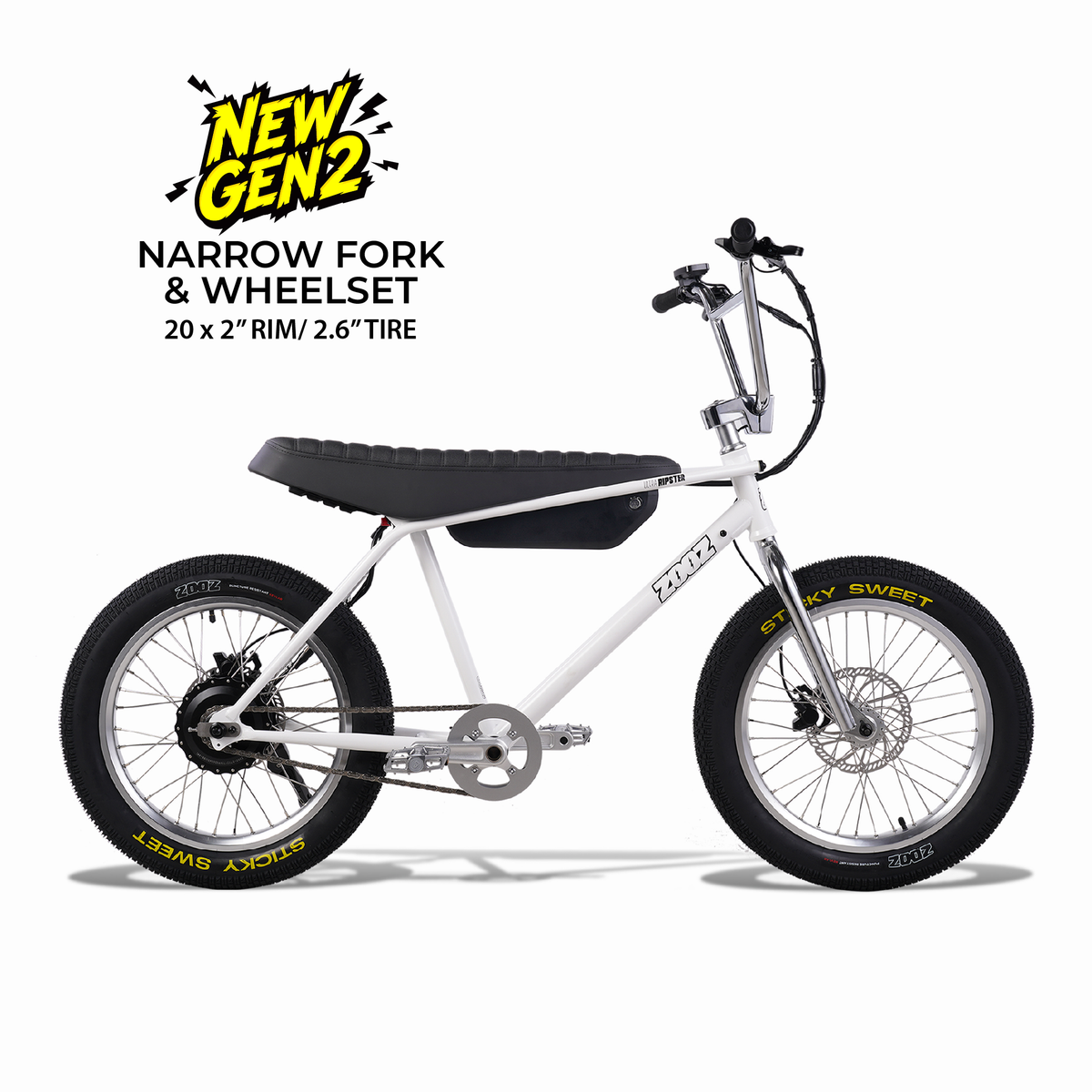 Zooz Ultra Ripster Gen 2 in Spark White, side profile