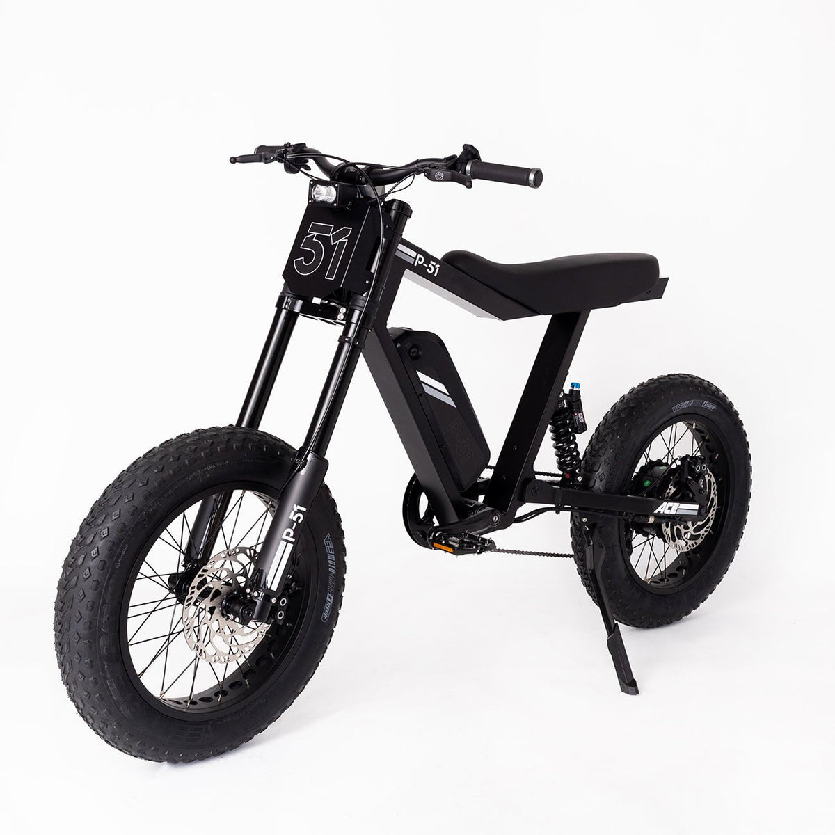 P-51 The Ace electric bike in Jet Black