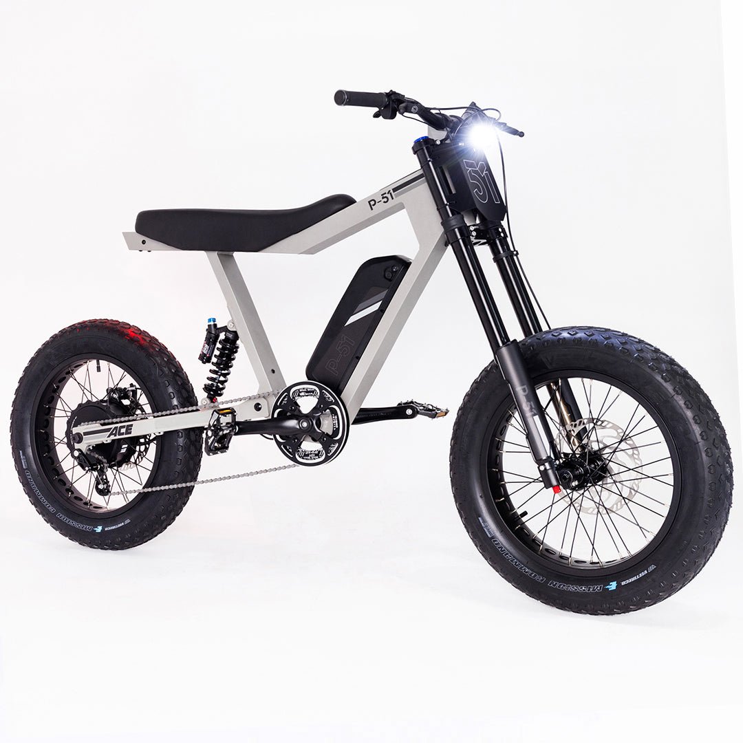 P-51 The Ace electric bike in Desert Silver