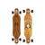 Top down and bottom up view of the Arbor Solstice B4BC Axis 37 in. Performance complete skateboard. 