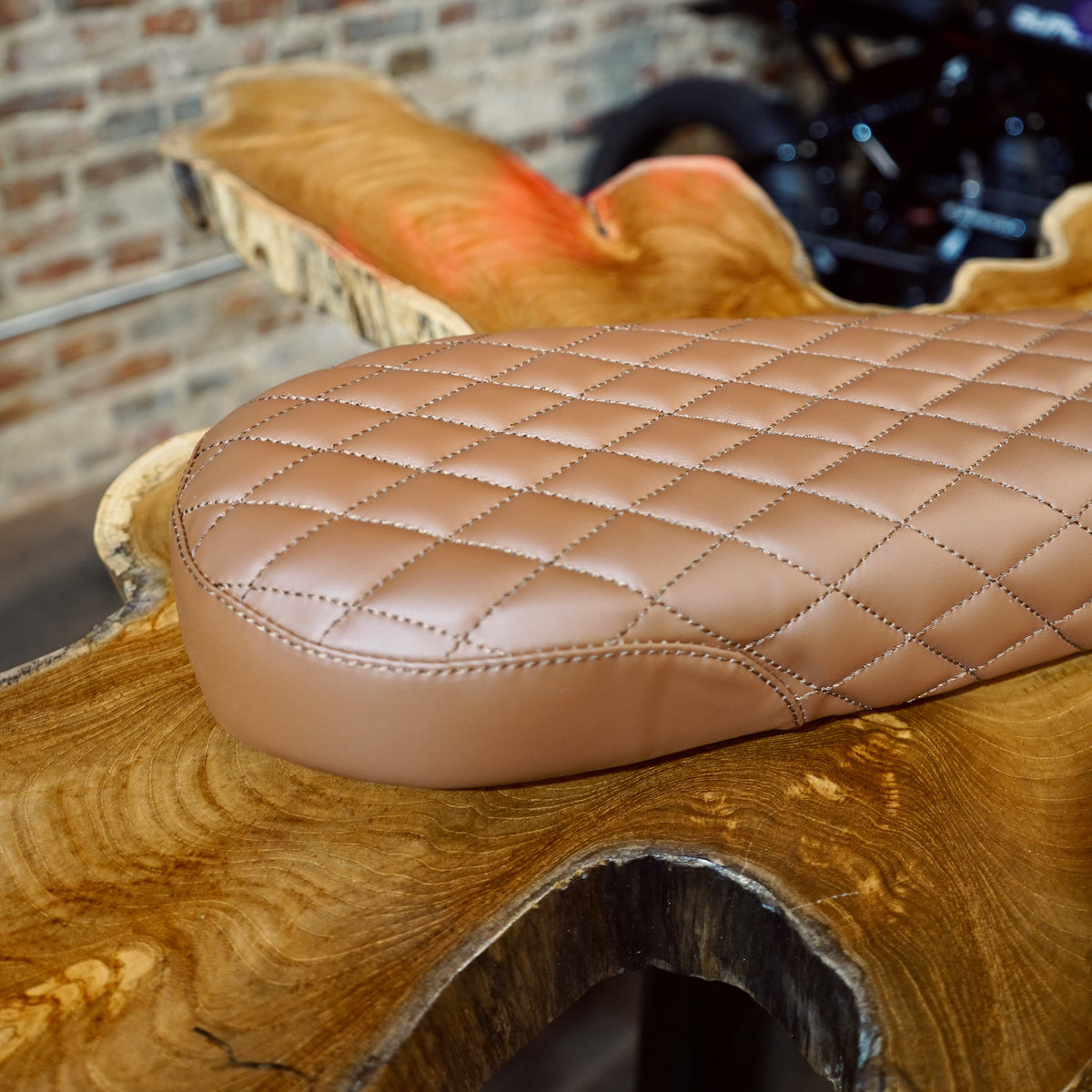 Brown Leather Memory Foam Seat - Kanebilt